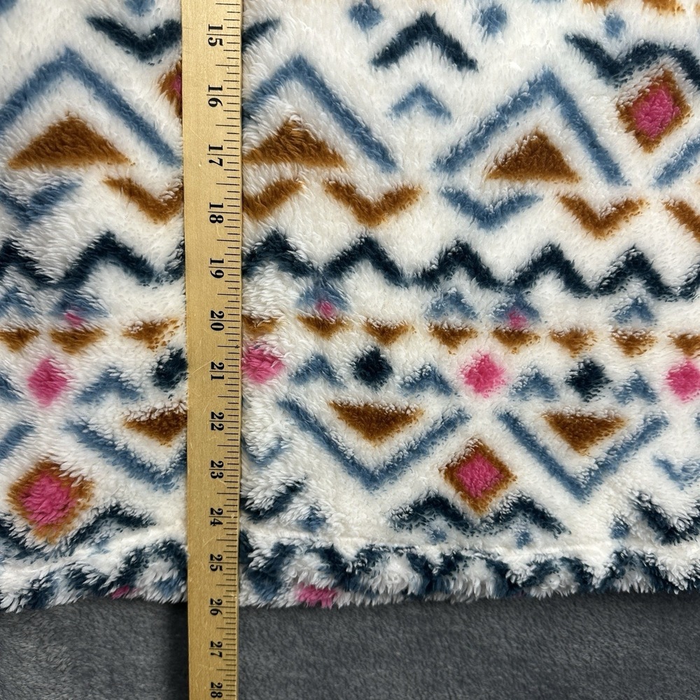Eddie Bauer Aztec Sherpa Fleece Women's Medium 1/4 Zip Jacket Southwestern NWT - Picture 12 of 13